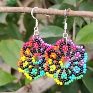 Beaded colorful earrings